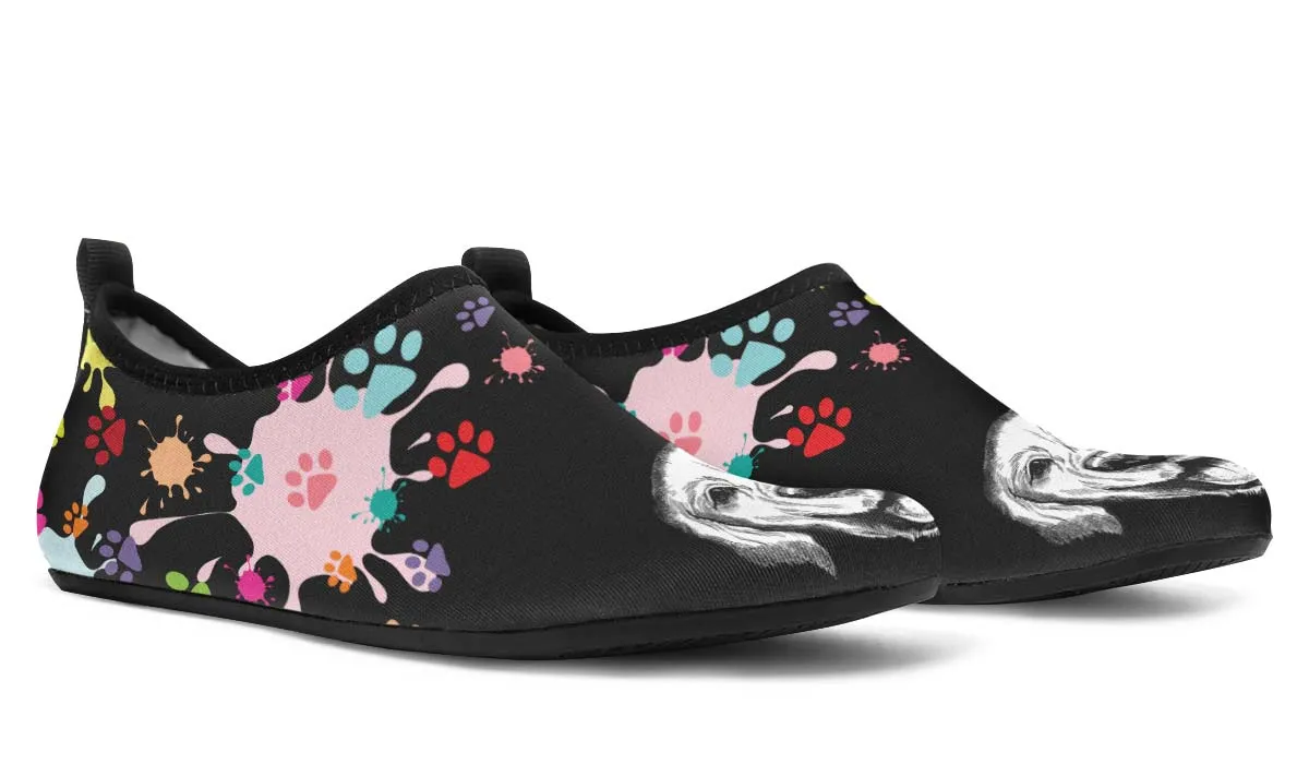 Artsy Labrador Aqua Barefoot Shoes