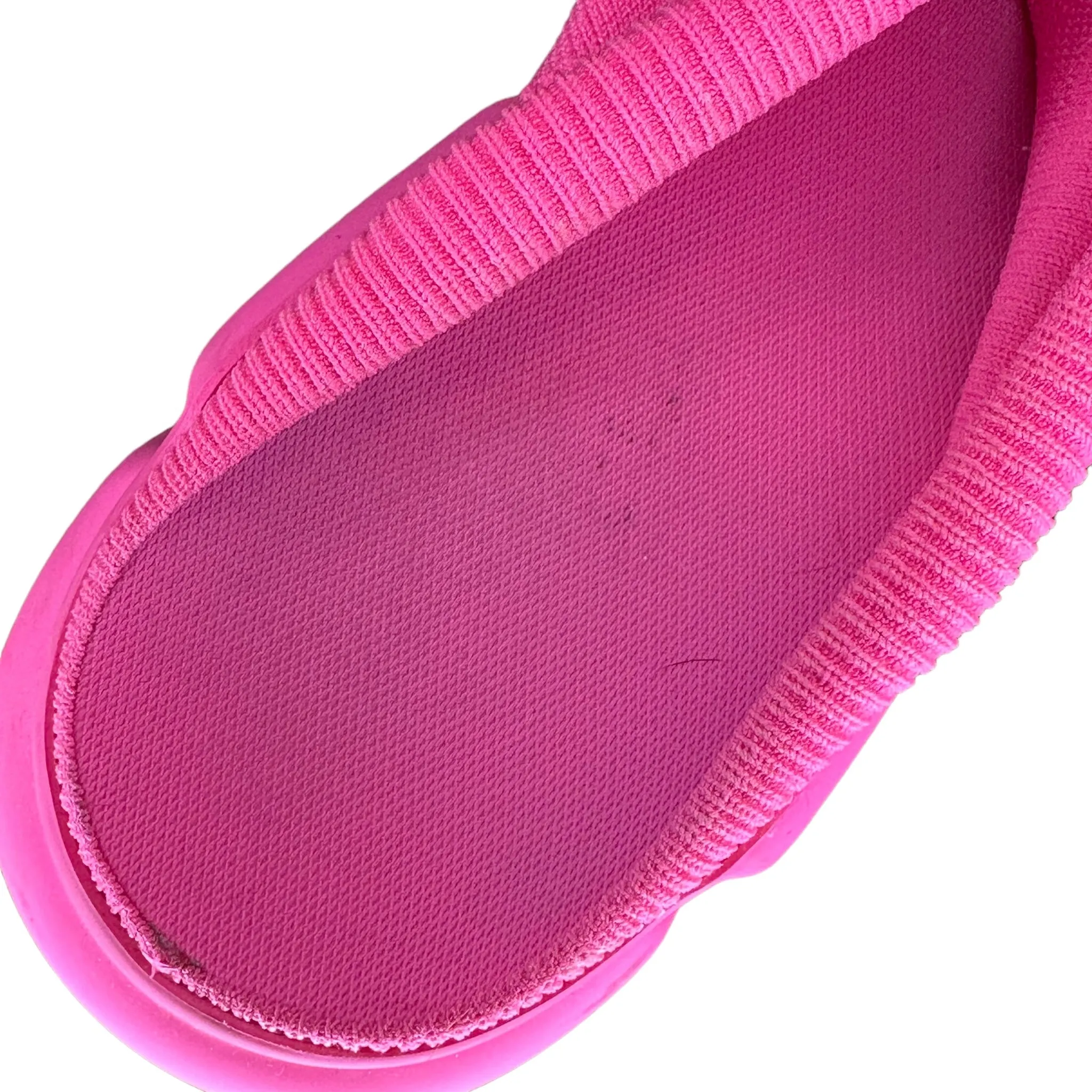 Balenciaga Hot Pink Knit Speed Mules