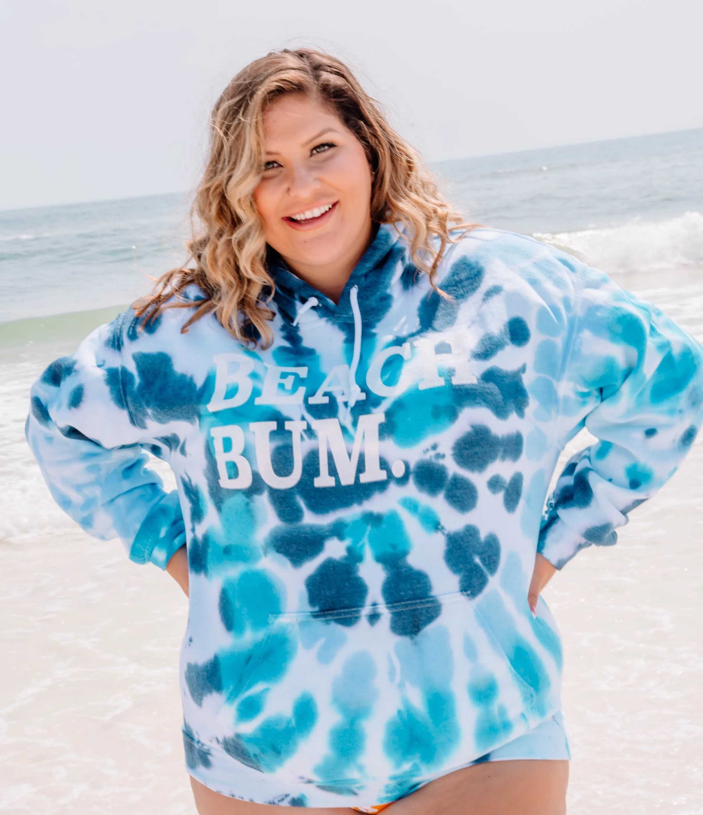 Beach Bum Tie Dye Blue Hoodie*