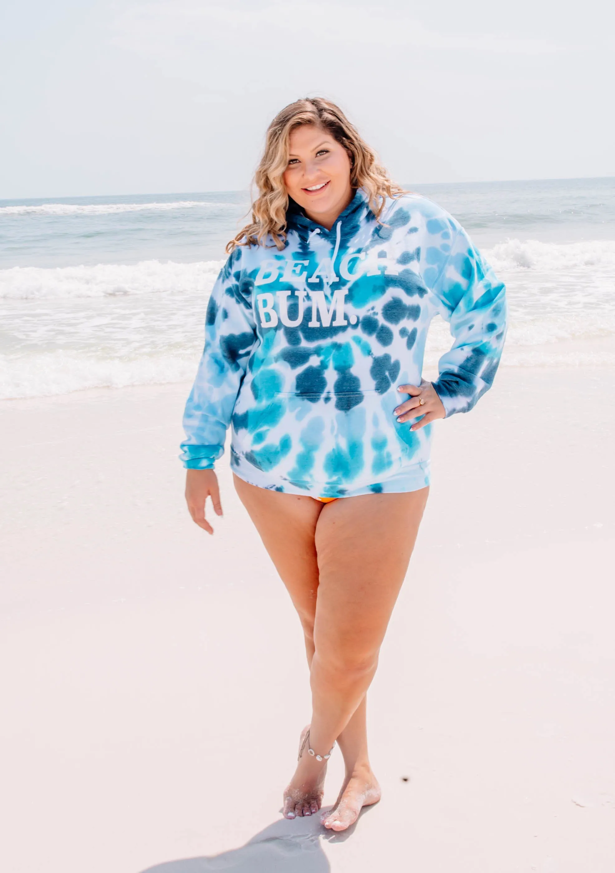 Beach Bum Tie Dye Blue Hoodie*