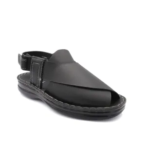 Formal Black Peshawari Sandals - Style 120044