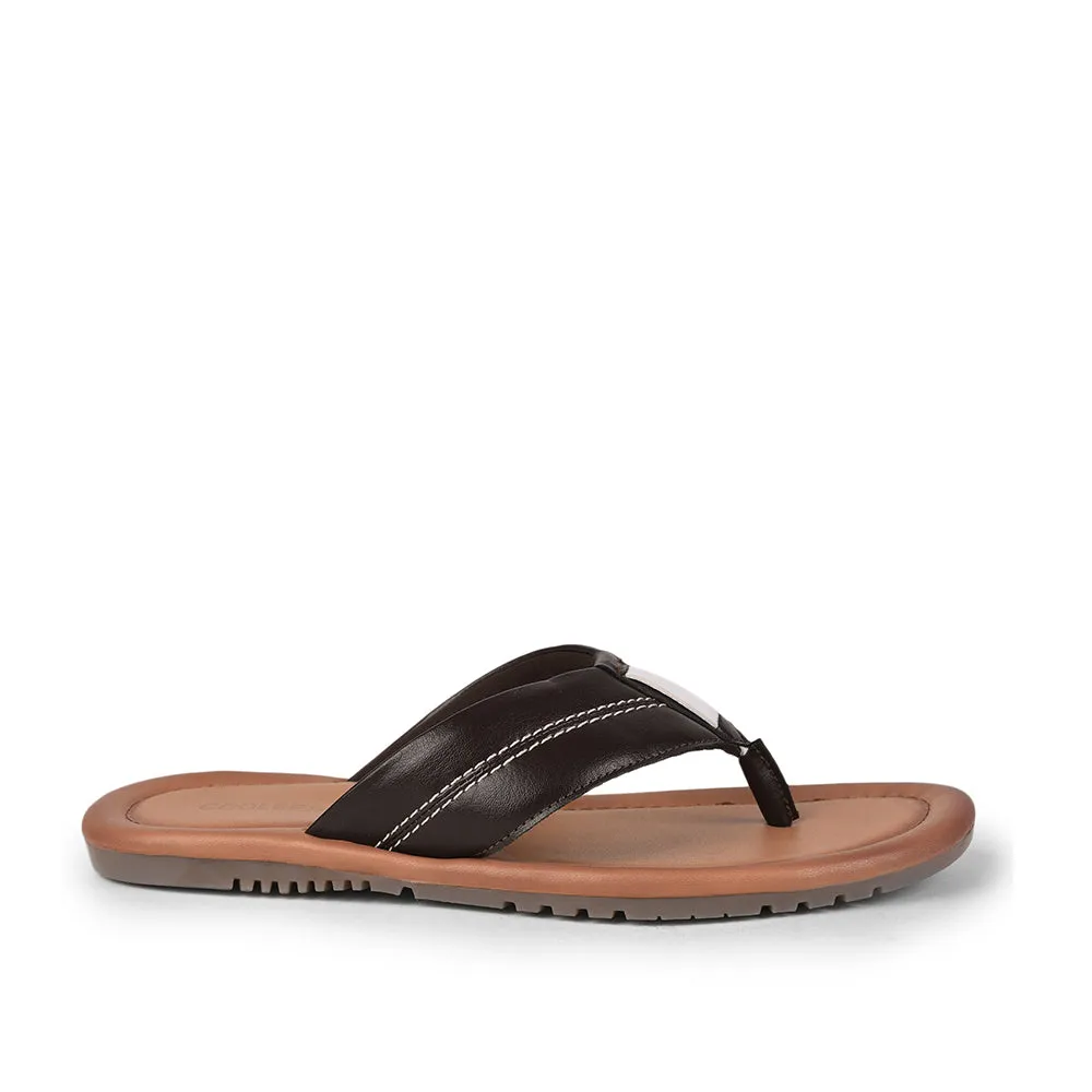 Coolers By Liberty CAROL Casual Brown Flip-Flop Slippers & Flip-Flop For Men