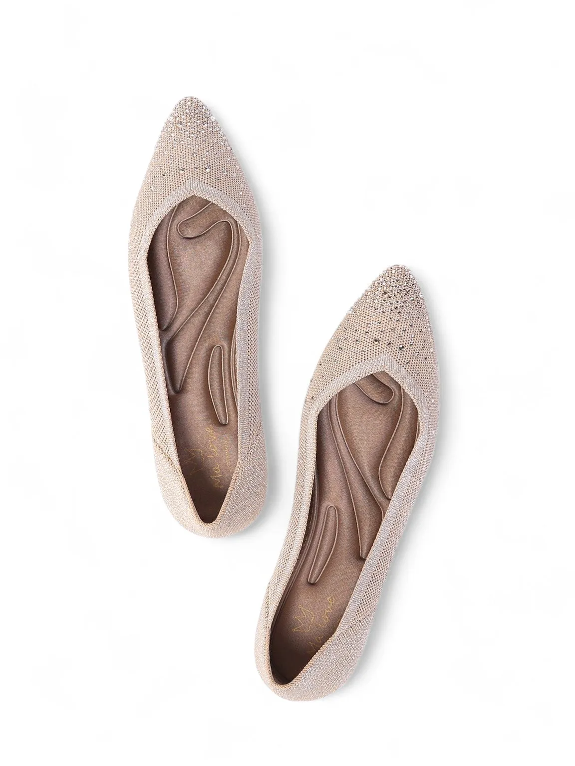 Crysty Glistening Ballerina Flats