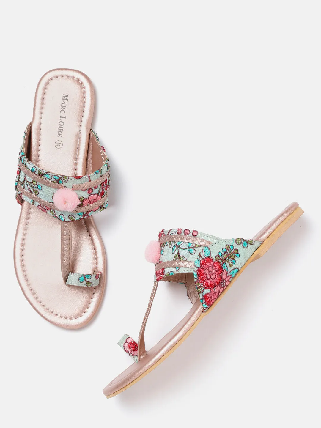 Embroidered Kohlapuri Flats