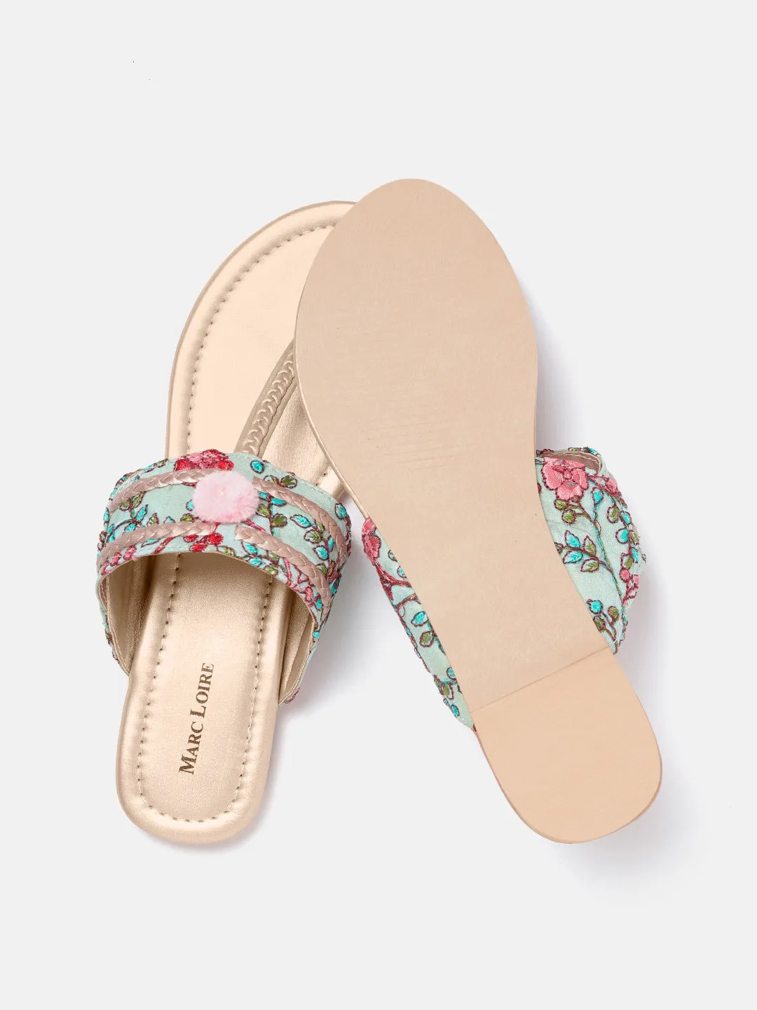 Embroidered Kohlapuri Flats