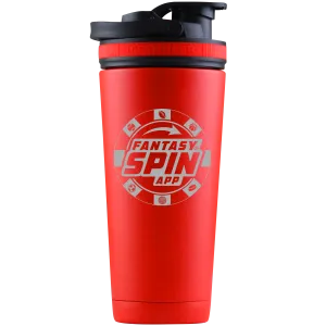 FantasySpin Ice Shaker Bottle - Red - 26 oz.