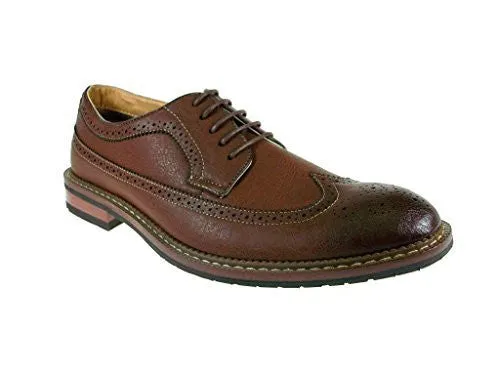 Ferro Aldo Men's 19312 Brogue Wing Tip Oxford Shoes