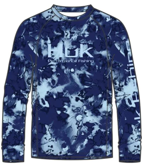 Huk Youth Pursuit Fin Flats Long Sleeve Tech Crew 2023