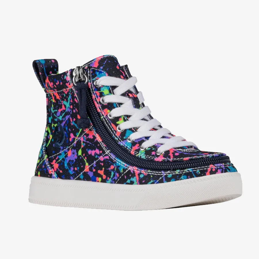 Kids' Sasha Splatter BILLY Classic Lace High Tops Medium