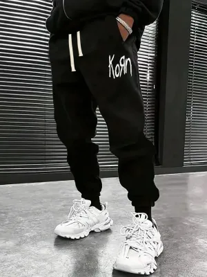 Korn Print Loose Joggers