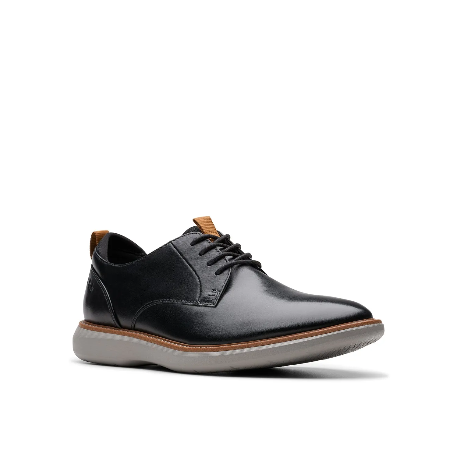 Mens - Brantin Plain Black Leather