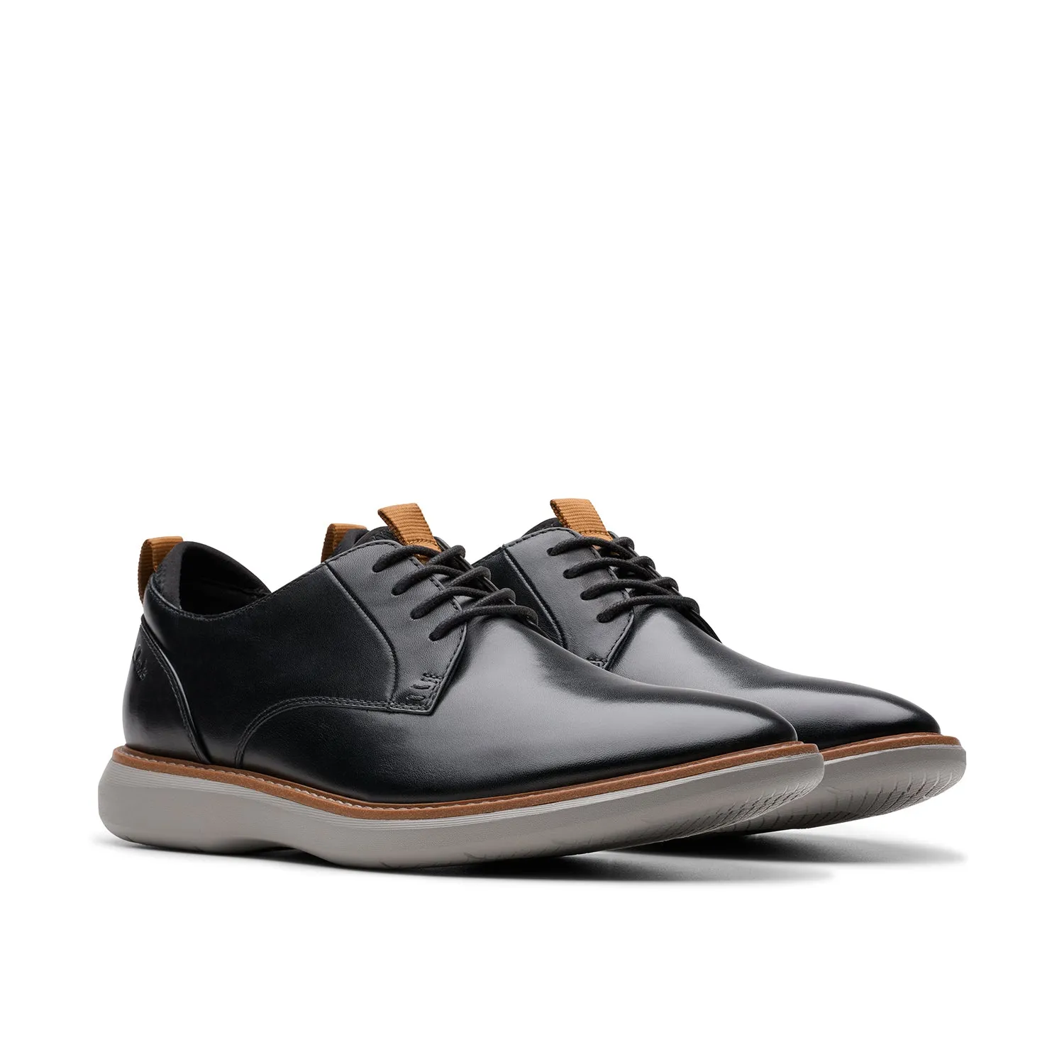 Mens - Brantin Plain Black Leather