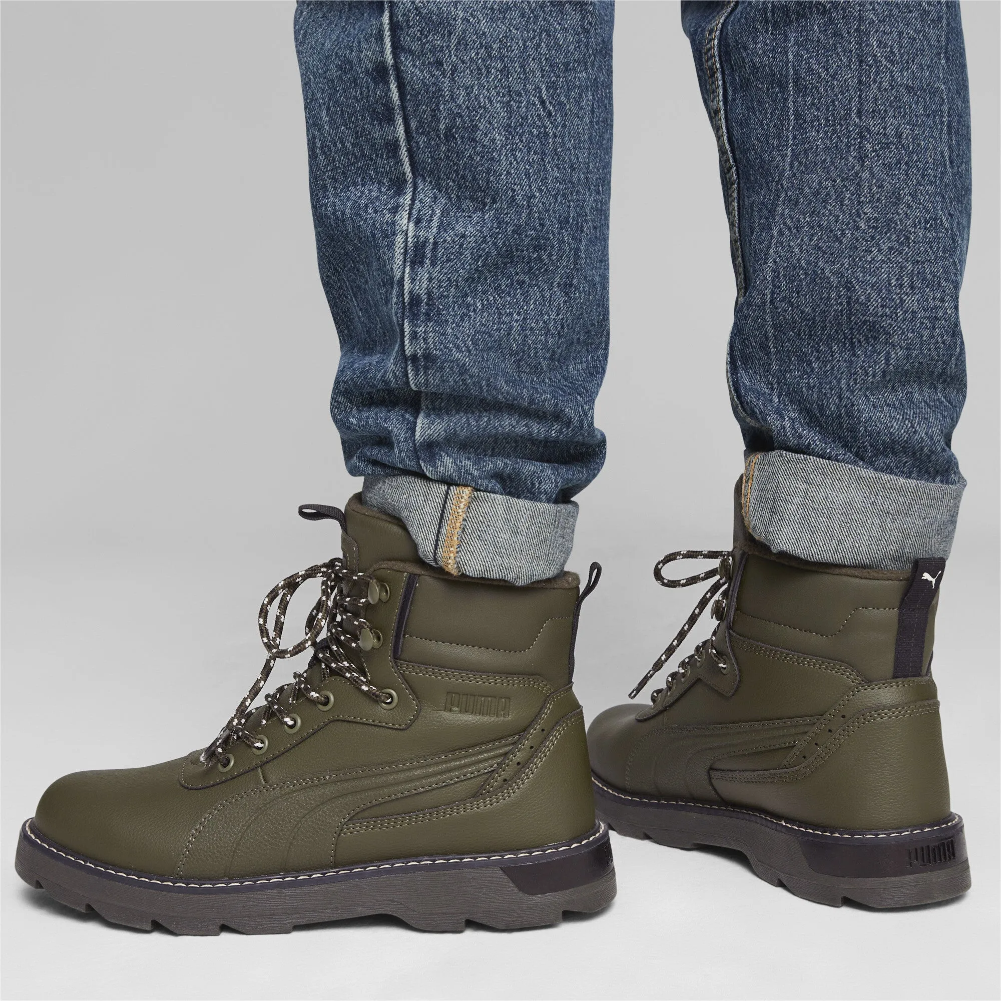 Dark Olive Puma Desierto V3 High-Top Winter Boots