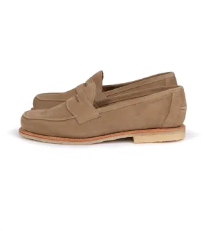 Sanders Edwin Reverse Suede Penny Loafer: Milkshake